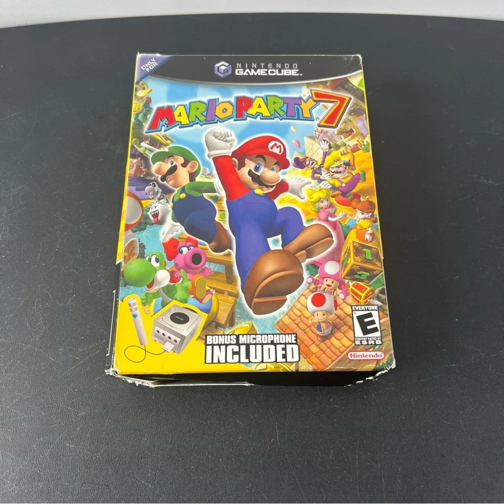 Mario Party 7 Video Game Nintendo Gamecube Tested & Complete W/ Bonus Microphone